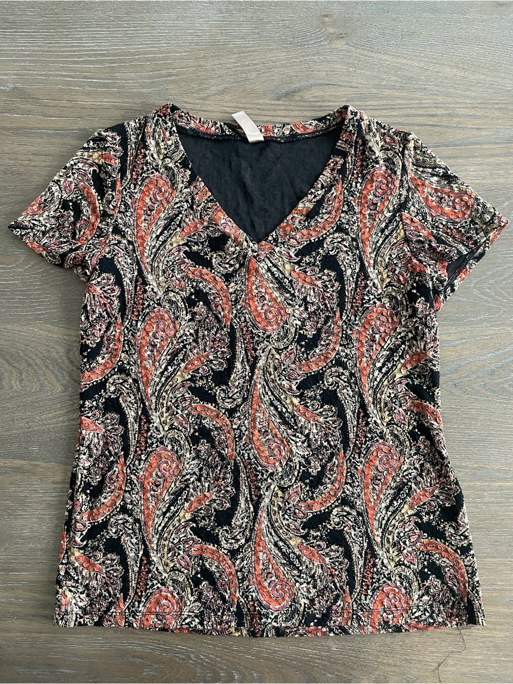 White Stag Paisley V-Neck Top